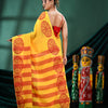 Yellow Cotton Handloom Saree