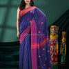 Blue Cotton Handloom Saree