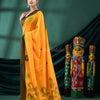 Yellow Cotton Handloom Saree