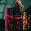 Black Linen Handloom Saree