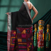 Black Linen Handloom Saree
