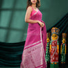 Magenta Linen Handloom Saree