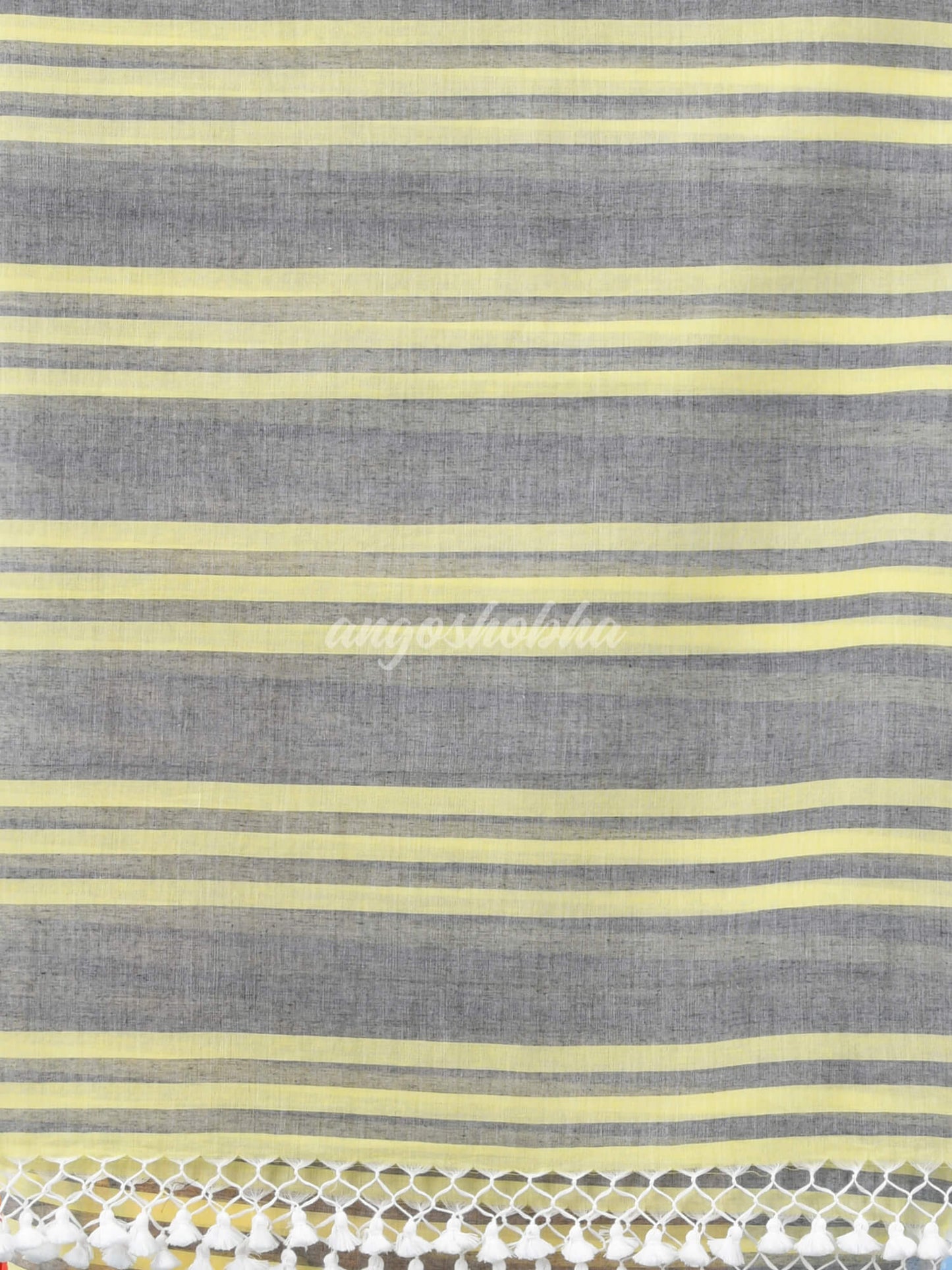 Grey Cotton Handloom Saree