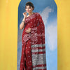 Red Cotton Handloom Saree