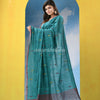 Teal Cotton Handloom Saree