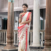 White Linen Handloom Saree