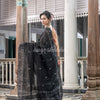 Black Linen Handloom Saree