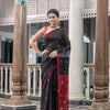 Black Linen Handloom Saree