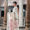 White Linen Handloom Saree for women