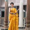 Yellow Matka Silk Handloom Saree