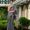 Grey Matka Silk Handloom Saree