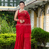 Red Matka Silk Handloom Saree