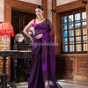 Purple Matka Silk Handloom Saree