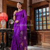 Purple Matka Silk Handloom Saree