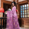 Light Purple Matka Silk Handloom Saree