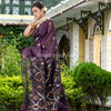 Chocolate Matka Silk Handloom Saree wholesale price