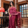 Wine Matka Silk Handloom Saree