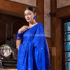 Blue Matka Silk Handloom Saree
