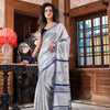 Silver Matka Silk Handloom Saree