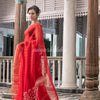 Red Silk Handloom Jamdani Saree