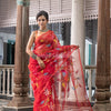 Red Silk Handloom Jamdani Saree