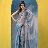 Turquoise Zari Cotton Tissue Handloom Saree