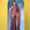 Purple Zari Cotton Tissue Handloom Saree