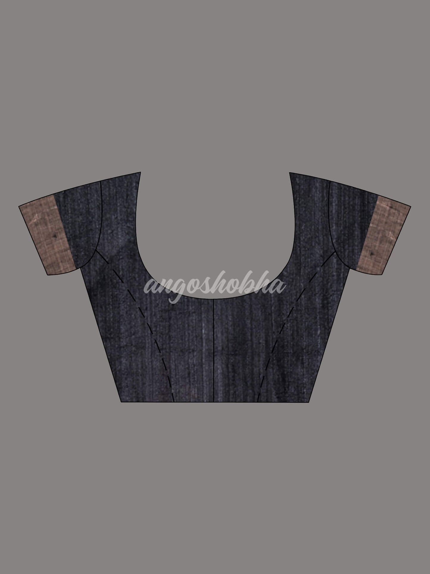Black Matka Silk Light Golden Border Handwoven Saree