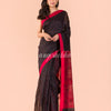 Black Handwoven Matka Silk Saree angoshobha