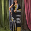 Black Silver Handloom Bengal Cotton Saree angoshobha