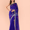 Blue Blended Cotton Jamdani Saree angoshobha