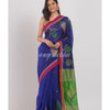Blue Blended Cotton Jamdani Saree angoshobha