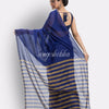Blue handloom bengal cotton saree angoshobha