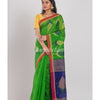 Green Blended Cotton Jamdani Saree angoshobha