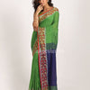 Green Handloom Cotton Tangail Saree angoshobha