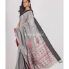 Grey Handloom Cotton Saree angoshobha