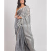 Grey Handwoven Linen Saree angoshobha