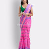 Handwoven Self Design Tant Pure Cotton Saree (Pink) angoshobha
