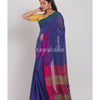 Indigo Handloom Cotton Saree angoshobha