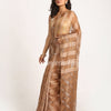 Khaki Matka Silk Handloom Traditional Sequin Jamdani Saree angoshobha