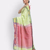 Lime handloom bengal cotton saree angoshobha