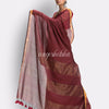 Maroon Handloom Traditional Molmol Cotton Saree angoshobha