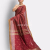 Marron Handloom Traditional Cotton Tangail Saree angoshobha