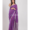 Multicolor Handwoven Linen Saree angoshobha
