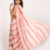 Multicolour Check Traditional Handloom Linen Saree angoshobha