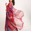 Multicolour Handloom Linen Saree angoshobha