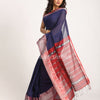 Navy Blue Handloom Cotton Tangail Saree angoshobha