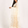 Off White Matka Silk Handloom Traditional Jamdani Saree angoshobha