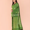 Parrot Green Handwoven Green Linen angoshobha