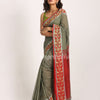 Pastel Grey Handloom Cotton Tangail Saree angoshobha